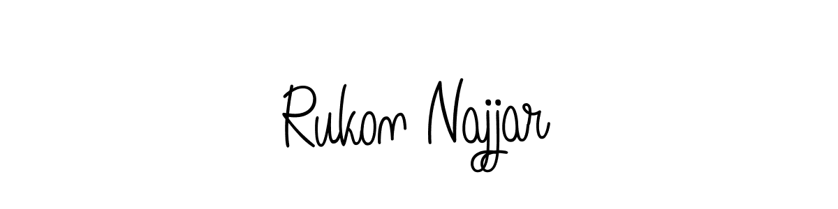 It looks lik you need a new signature style for name Rukon Najjar. Design unique handwritten (Angelique-Rose-font-FFP) signature with our free signature maker in just a few clicks. Rukon Najjar signature style 5 images and pictures png