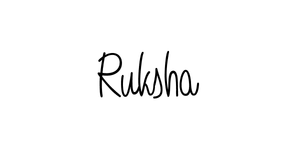 Also we have Ruksha name is the best signature style. Create professional handwritten signature collection using Angelique-Rose-font-FFP autograph style. Ruksha signature style 5 images and pictures png