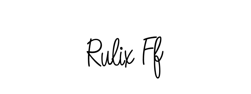 You should practise on your own different ways (Angelique-Rose-font-FFP) to write your name (Rulix Ff) in signature. don't let someone else do it for you. Rulix Ff signature style 5 images and pictures png