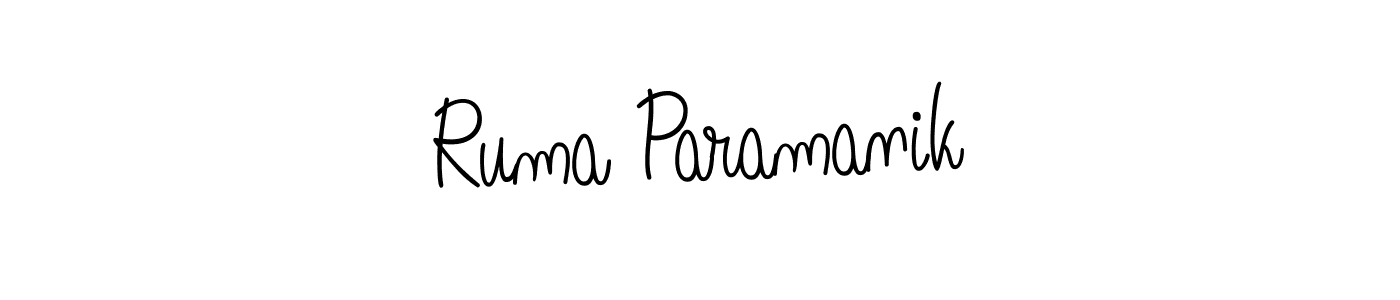 It looks lik you need a new signature style for name Ruma Paramanik. Design unique handwritten (Angelique-Rose-font-FFP) signature with our free signature maker in just a few clicks. Ruma Paramanik signature style 5 images and pictures png