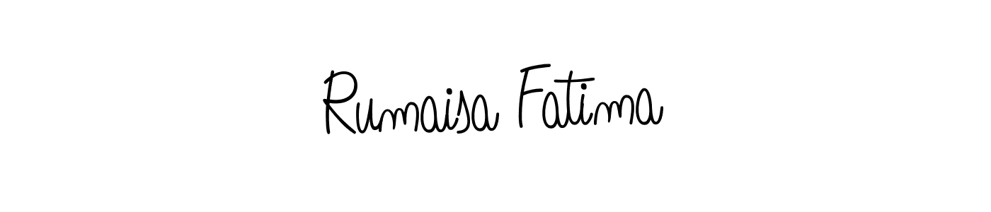 Rumaisa Fatima stylish signature style. Best Handwritten Sign (Angelique-Rose-font-FFP) for my name. Handwritten Signature Collection Ideas for my name Rumaisa Fatima. Rumaisa Fatima signature style 5 images and pictures png