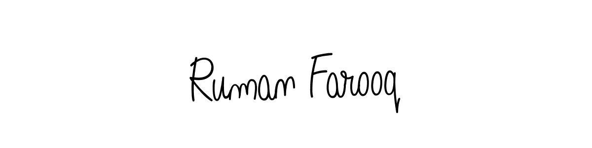 Also You can easily find your signature by using the search form. We will create Ruman Farooq name handwritten signature images for you free of cost using Angelique-Rose-font-FFP sign style. Ruman Farooq signature style 5 images and pictures png