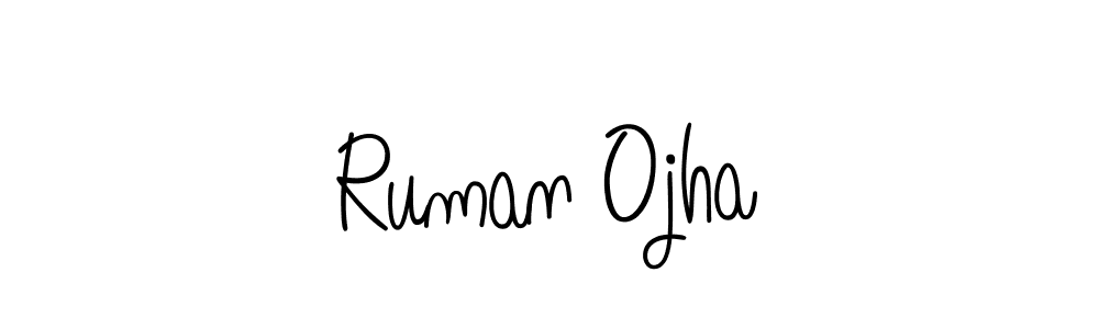 Make a beautiful signature design for name Ruman Ojha. Use this online signature maker to create a handwritten signature for free. Ruman Ojha signature style 5 images and pictures png