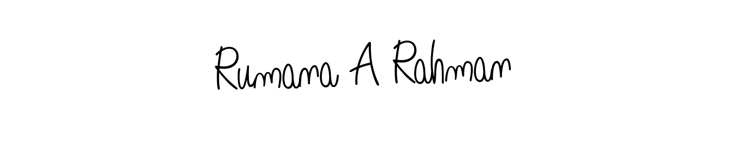 Once you've used our free online signature maker to create your best signature Angelique-Rose-font-FFP style, it's time to enjoy all of the benefits that Rumana A Rahman name signing documents. Rumana A Rahman signature style 5 images and pictures png