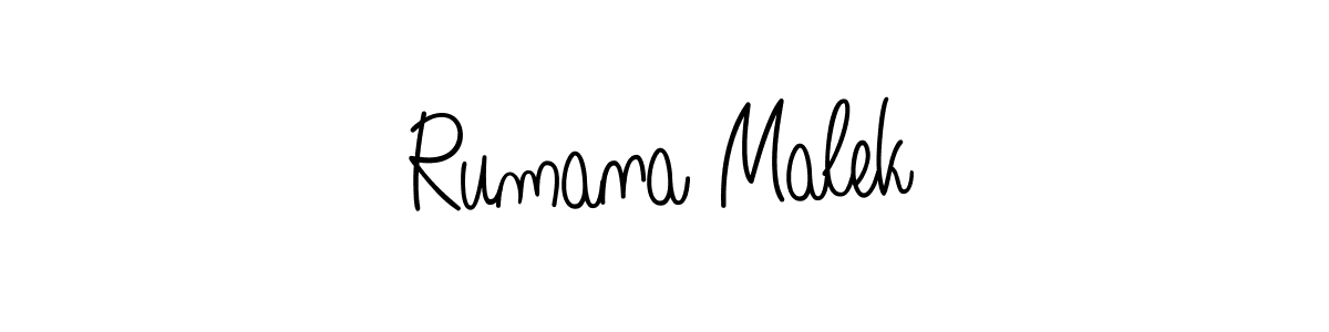 Make a short Rumana Malek signature style. Manage your documents anywhere anytime using Angelique-Rose-font-FFP. Create and add eSignatures, submit forms, share and send files easily. Rumana Malek signature style 5 images and pictures png