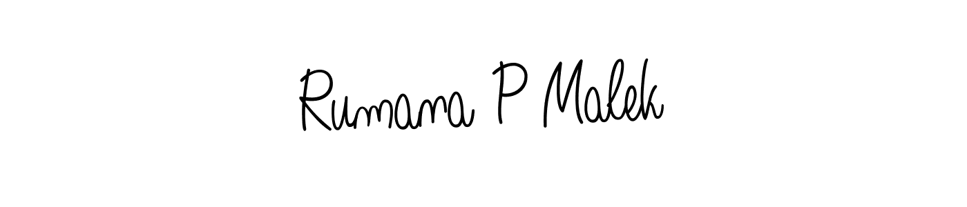 Check out images of Autograph of Rumana P Malek name. Actor Rumana P Malek Signature Style. Angelique-Rose-font-FFP is a professional sign style online. Rumana P Malek signature style 5 images and pictures png