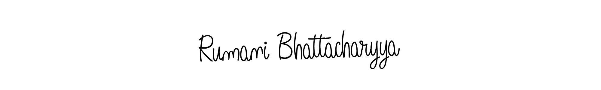 Also You can easily find your signature by using the search form. We will create Rumani Bhattacharyya name handwritten signature images for you free of cost using Angelique-Rose-font-FFP sign style. Rumani Bhattacharyya signature style 5 images and pictures png