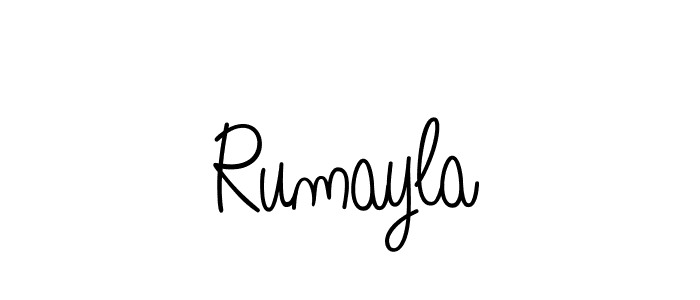 You should practise on your own different ways (Angelique-Rose-font-FFP) to write your name (Rumayla) in signature. don't let someone else do it for you. Rumayla signature style 5 images and pictures png