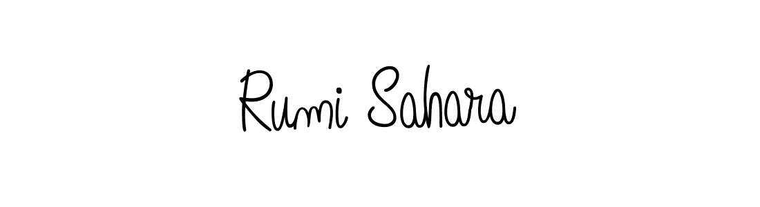 The best way (Angelique-Rose-font-FFP) to make a short signature is to pick only two or three words in your name. The name Rumi Sahara include a total of six letters. For converting this name. Rumi Sahara signature style 5 images and pictures png