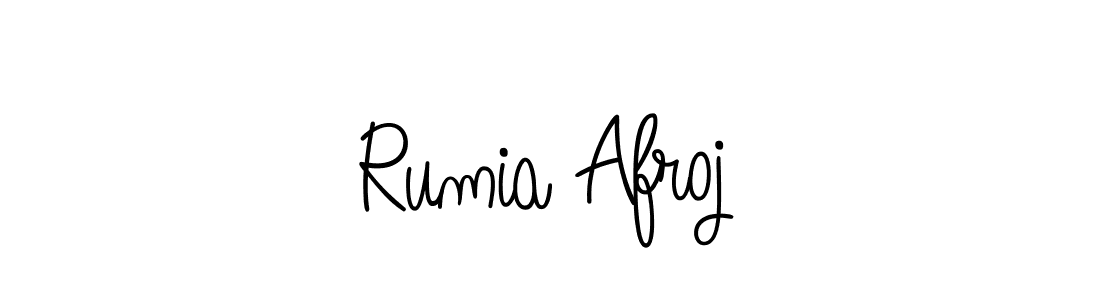 Angelique-Rose-font-FFP is a professional signature style that is perfect for those who want to add a touch of class to their signature. It is also a great choice for those who want to make their signature more unique. Get Rumia Afroj name to fancy signature for free. Rumia Afroj signature style 5 images and pictures png