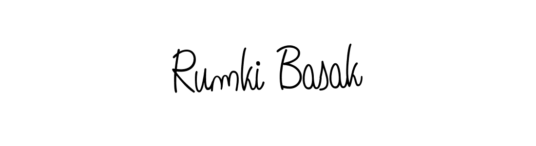 Create a beautiful signature design for name Rumki Basak. With this signature (Angelique-Rose-font-FFP) fonts, you can make a handwritten signature for free. Rumki Basak signature style 5 images and pictures png
