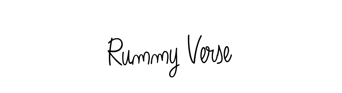 Rummy Verse stylish signature style. Best Handwritten Sign (Angelique-Rose-font-FFP) for my name. Handwritten Signature Collection Ideas for my name Rummy Verse. Rummy Verse signature style 5 images and pictures png