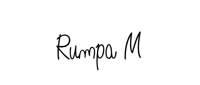 Once you've used our free online signature maker to create your best signature Angelique-Rose-font-FFP style, it's time to enjoy all of the benefits that Rumpa M name signing documents. Rumpa M signature style 5 images and pictures png