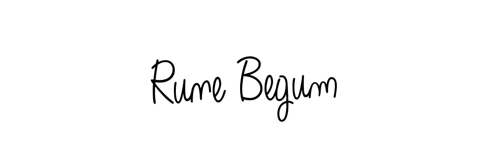 How to Draw Rune Begum signature style? Angelique-Rose-font-FFP is a latest design signature styles for name Rune Begum. Rune Begum signature style 5 images and pictures png