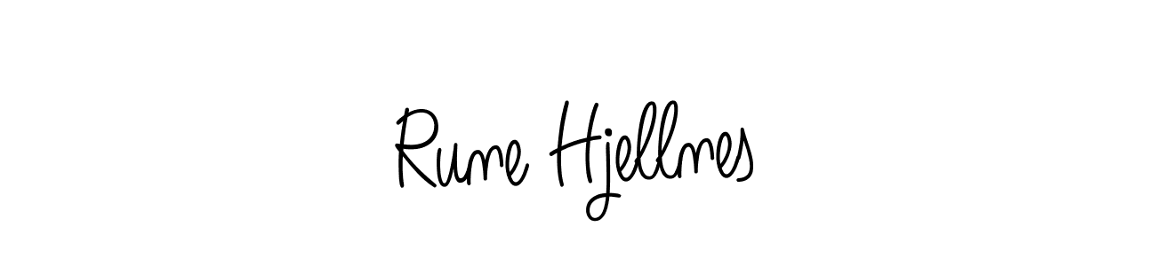 Create a beautiful signature design for name Rune Hjellnes. With this signature (Angelique-Rose-font-FFP) fonts, you can make a handwritten signature for free. Rune Hjellnes signature style 5 images and pictures png