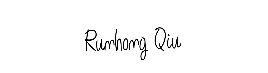 Angelique-Rose-font-FFP is a professional signature style that is perfect for those who want to add a touch of class to their signature. It is also a great choice for those who want to make their signature more unique. Get Runhong Qiu name to fancy signature for free. Runhong Qiu signature style 5 images and pictures png