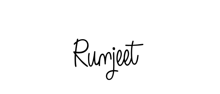 Create a beautiful signature design for name Runjeet. With this signature (Angelique-Rose-font-FFP) fonts, you can make a handwritten signature for free. Runjeet signature style 5 images and pictures png