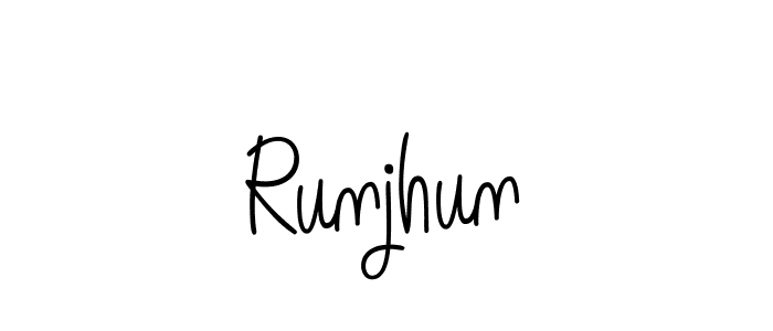 This is the best signature style for the Runjhun name. Also you like these signature font (Angelique-Rose-font-FFP). Mix name signature. Runjhun signature style 5 images and pictures png