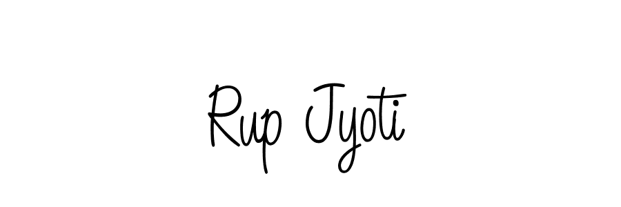 Use a signature maker to create a handwritten signature online. With this signature software, you can design (Angelique-Rose-font-FFP) your own signature for name Rup Jyoti. Rup Jyoti signature style 5 images and pictures png