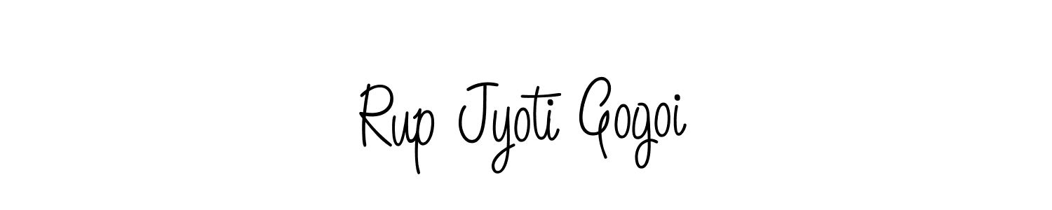 Angelique-Rose-font-FFP is a professional signature style that is perfect for those who want to add a touch of class to their signature. It is also a great choice for those who want to make their signature more unique. Get Rup Jyoti Gogoi name to fancy signature for free. Rup Jyoti Gogoi signature style 5 images and pictures png