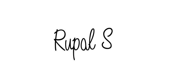 Use a signature maker to create a handwritten signature online. With this signature software, you can design (Angelique-Rose-font-FFP) your own signature for name Rupal S. Rupal S signature style 5 images and pictures png