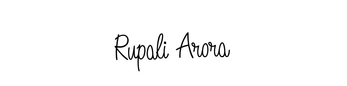 Use a signature maker to create a handwritten signature online. With this signature software, you can design (Angelique-Rose-font-FFP) your own signature for name Rupali Arora. Rupali Arora signature style 5 images and pictures png