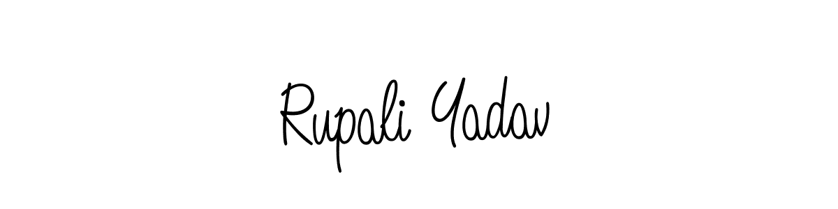 Make a beautiful signature design for name Rupali Yadav. With this signature (Angelique-Rose-font-FFP) style, you can create a handwritten signature for free. Rupali Yadav signature style 5 images and pictures png