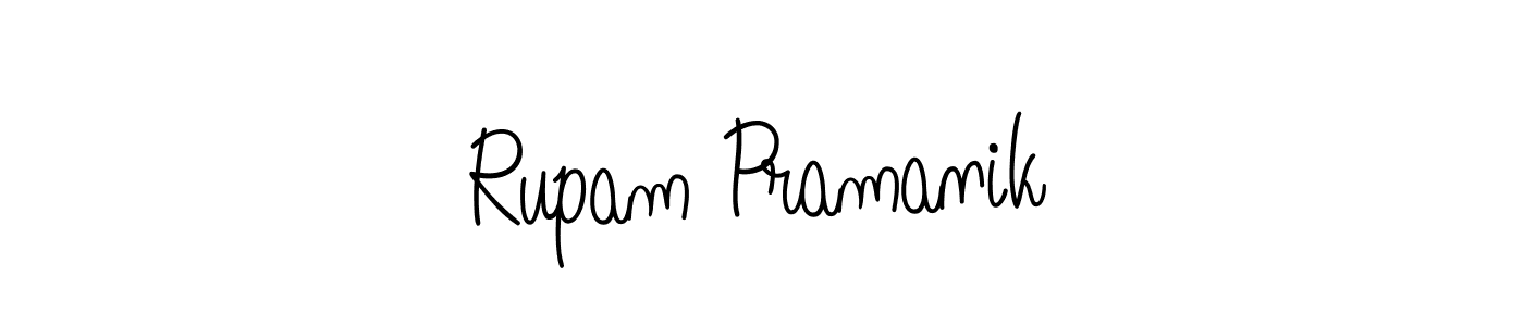 Rupam Pramanik stylish signature style. Best Handwritten Sign (Angelique-Rose-font-FFP) for my name. Handwritten Signature Collection Ideas for my name Rupam Pramanik. Rupam Pramanik signature style 5 images and pictures png
