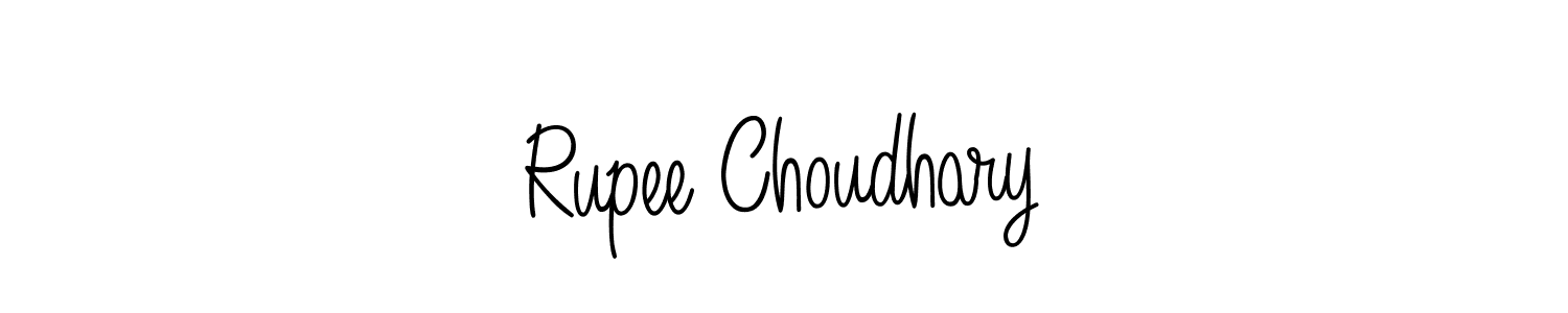 Design your own signature with our free online signature maker. With this signature software, you can create a handwritten (Angelique-Rose-font-FFP) signature for name Rupee Choudhary. Rupee Choudhary signature style 5 images and pictures png