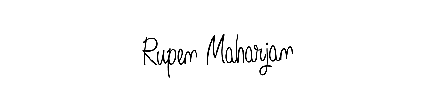 How to make Rupen Maharjan signature? Angelique-Rose-font-FFP is a professional autograph style. Create handwritten signature for Rupen Maharjan name. Rupen Maharjan signature style 5 images and pictures png