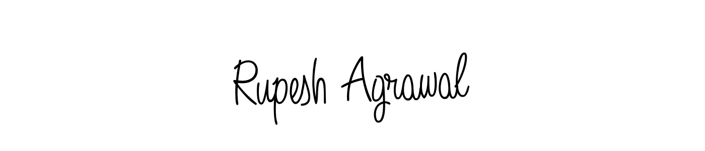 Use a signature maker to create a handwritten signature online. With this signature software, you can design (Angelique-Rose-font-FFP) your own signature for name Rupesh Agrawal. Rupesh Agrawal signature style 5 images and pictures png