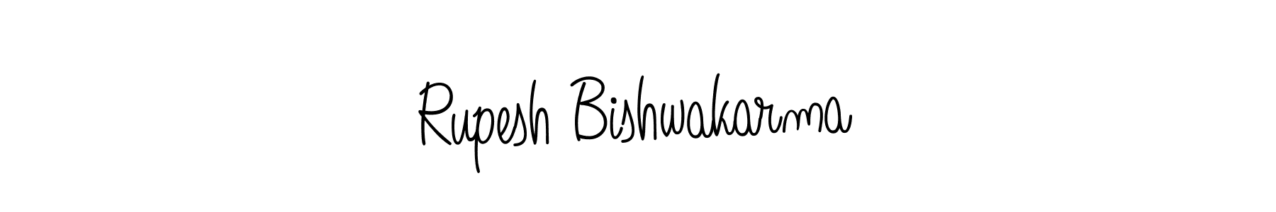 Create a beautiful signature design for name Rupesh Bishwakarma. With this signature (Angelique-Rose-font-FFP) fonts, you can make a handwritten signature for free. Rupesh Bishwakarma signature style 5 images and pictures png