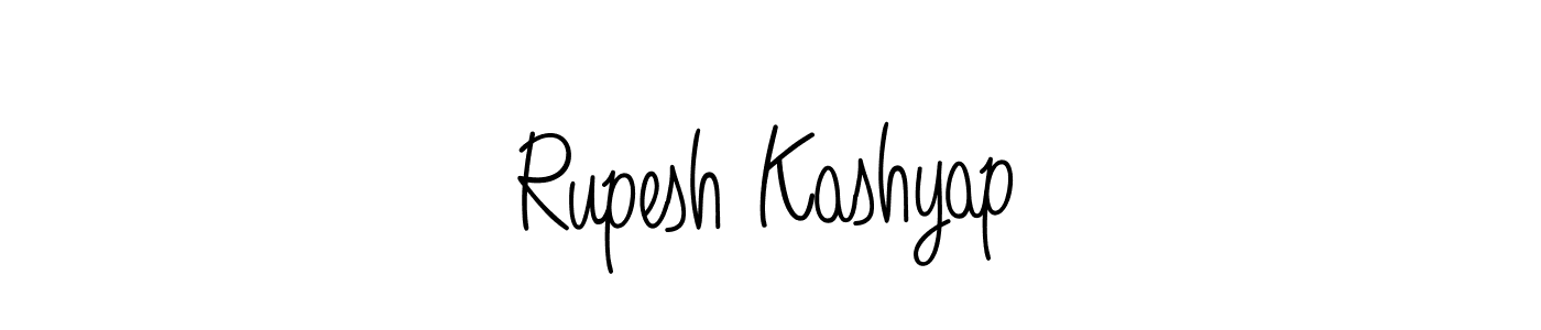 You should practise on your own different ways (Angelique-Rose-font-FFP) to write your name (Rupesh Kashyap) in signature. don't let someone else do it for you. Rupesh Kashyap signature style 5 images and pictures png