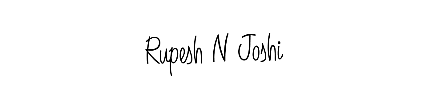 Use a signature maker to create a handwritten signature online. With this signature software, you can design (Angelique-Rose-font-FFP) your own signature for name Rupesh N Joshi. Rupesh N Joshi signature style 5 images and pictures png