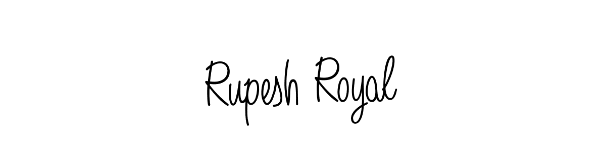 Rupesh Royal stylish signature style. Best Handwritten Sign (Angelique-Rose-font-FFP) for my name. Handwritten Signature Collection Ideas for my name Rupesh Royal. Rupesh Royal signature style 5 images and pictures png