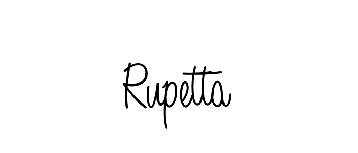 Make a beautiful signature design for name Rupetta. With this signature (Angelique-Rose-font-FFP) style, you can create a handwritten signature for free. Rupetta signature style 5 images and pictures png