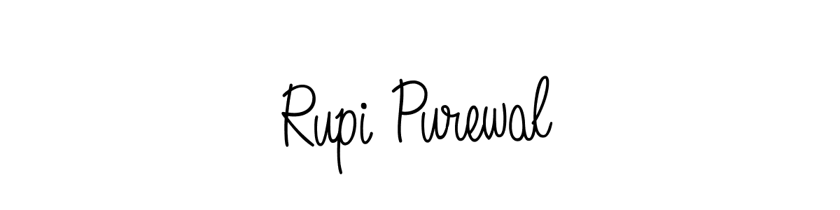 Use a signature maker to create a handwritten signature online. With this signature software, you can design (Angelique-Rose-font-FFP) your own signature for name Rupi Purewal. Rupi Purewal signature style 5 images and pictures png