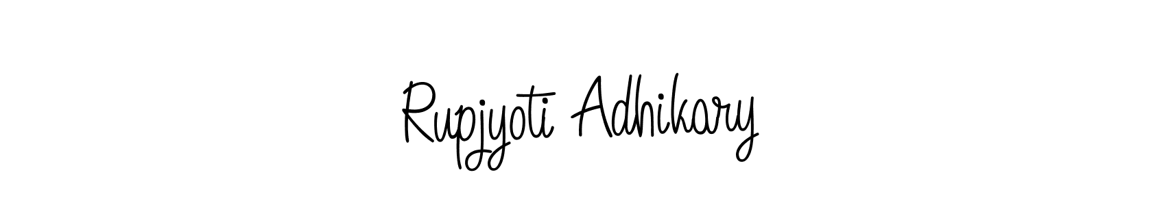 You should practise on your own different ways (Angelique-Rose-font-FFP) to write your name (Rupjyoti Adhikary) in signature. don't let someone else do it for you. Rupjyoti Adhikary signature style 5 images and pictures png