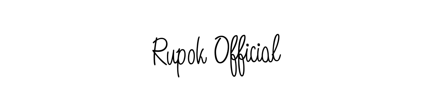 The best way (Angelique-Rose-font-FFP) to make a short signature is to pick only two or three words in your name. The name Rupok Official include a total of six letters. For converting this name. Rupok Official signature style 5 images and pictures png