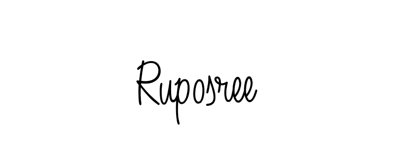 How to make Ruposree name signature. Use Angelique-Rose-font-FFP style for creating short signs online. This is the latest handwritten sign. Ruposree signature style 5 images and pictures png