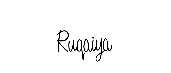 Ruqaiya stylish signature style. Best Handwritten Sign (Angelique-Rose-font-FFP) for my name. Handwritten Signature Collection Ideas for my name Ruqaiya. Ruqaiya signature style 5 images and pictures png