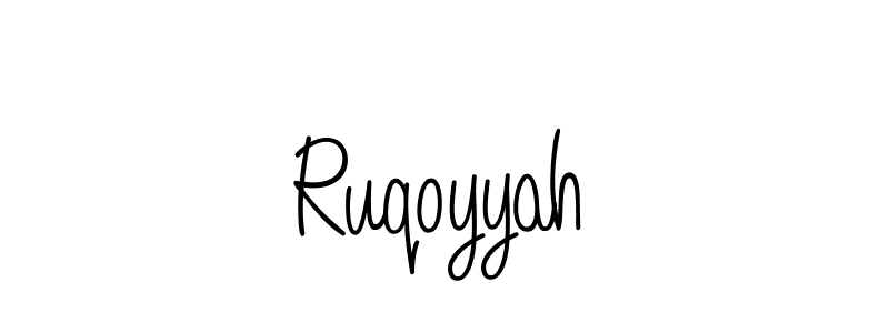 The best way (Angelique-Rose-font-FFP) to make a short signature is to pick only two or three words in your name. The name Ruqoyyah include a total of six letters. For converting this name. Ruqoyyah signature style 5 images and pictures png