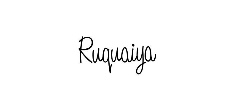 How to make Ruquaiya name signature. Use Angelique-Rose-font-FFP style for creating short signs online. This is the latest handwritten sign. Ruquaiya signature style 5 images and pictures png