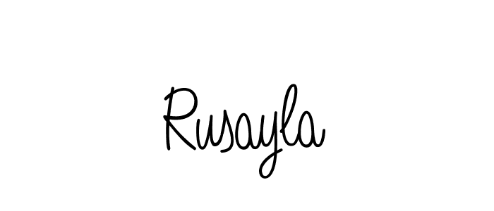 How to Draw Rusayla signature style? Angelique-Rose-font-FFP is a latest design signature styles for name Rusayla. Rusayla signature style 5 images and pictures png