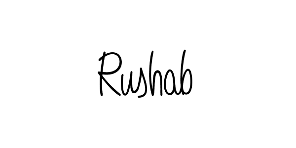 Design your own signature with our free online signature maker. With this signature software, you can create a handwritten (Angelique-Rose-font-FFP) signature for name Rushab. Rushab signature style 5 images and pictures png