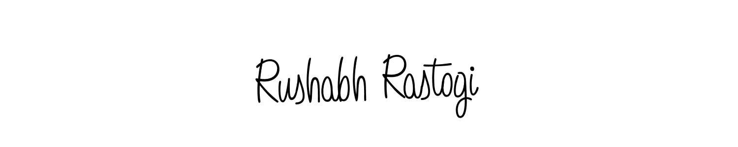 Rushabh Rastogi stylish signature style. Best Handwritten Sign (Angelique-Rose-font-FFP) for my name. Handwritten Signature Collection Ideas for my name Rushabh Rastogi. Rushabh Rastogi signature style 5 images and pictures png