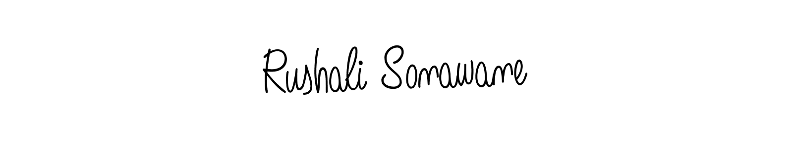 Make a beautiful signature design for name Rushali Sonawane. With this signature (Angelique-Rose-font-FFP) style, you can create a handwritten signature for free. Rushali Sonawane signature style 5 images and pictures png
