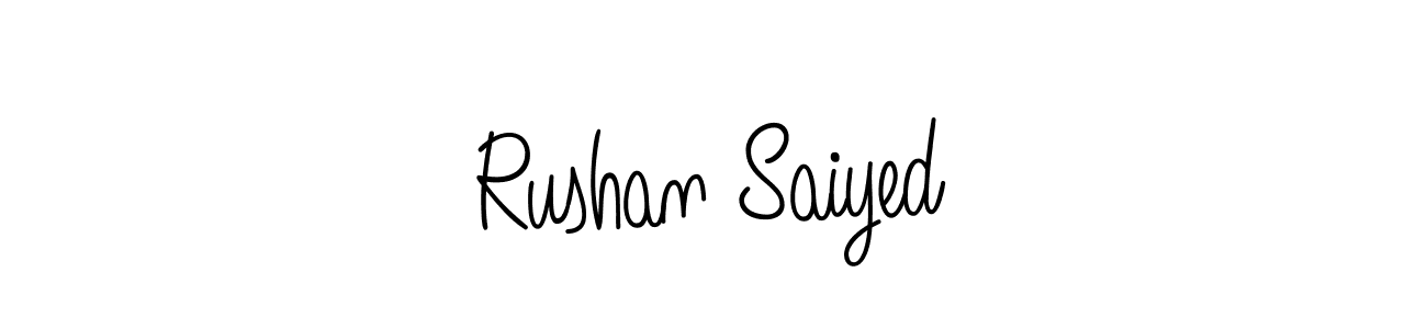 Design your own signature with our free online signature maker. With this signature software, you can create a handwritten (Angelique-Rose-font-FFP) signature for name Rushan Saiyed. Rushan Saiyed signature style 5 images and pictures png