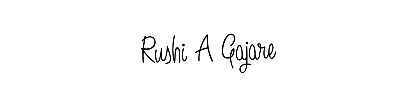 How to make Rushi A Gajare signature? Angelique-Rose-font-FFP is a professional autograph style. Create handwritten signature for Rushi A Gajare name. Rushi A Gajare signature style 5 images and pictures png