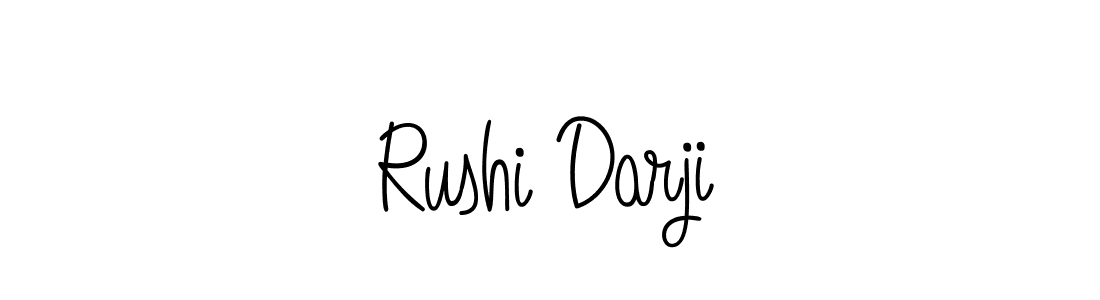 You should practise on your own different ways (Angelique-Rose-font-FFP) to write your name (Rushi Darji) in signature. don't let someone else do it for you. Rushi Darji signature style 5 images and pictures png